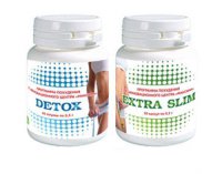 Логотип компании DETOX и EXTRA SLIM. Программа похудения