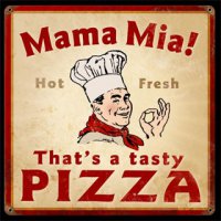 Мамамия Пицца Логотип(logo)