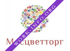 Логотип компании Мосцветторг - сеть цветочных магазинов.