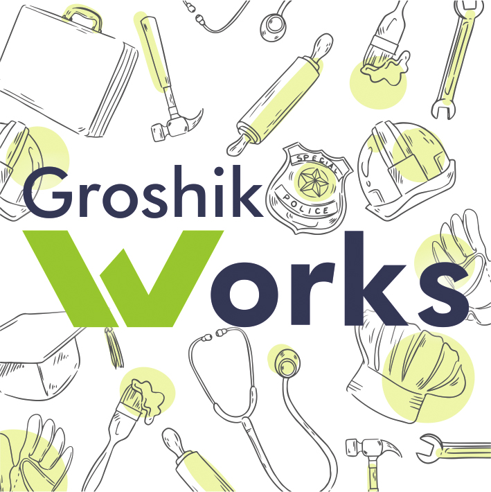 Логотип компании Groshik Works
